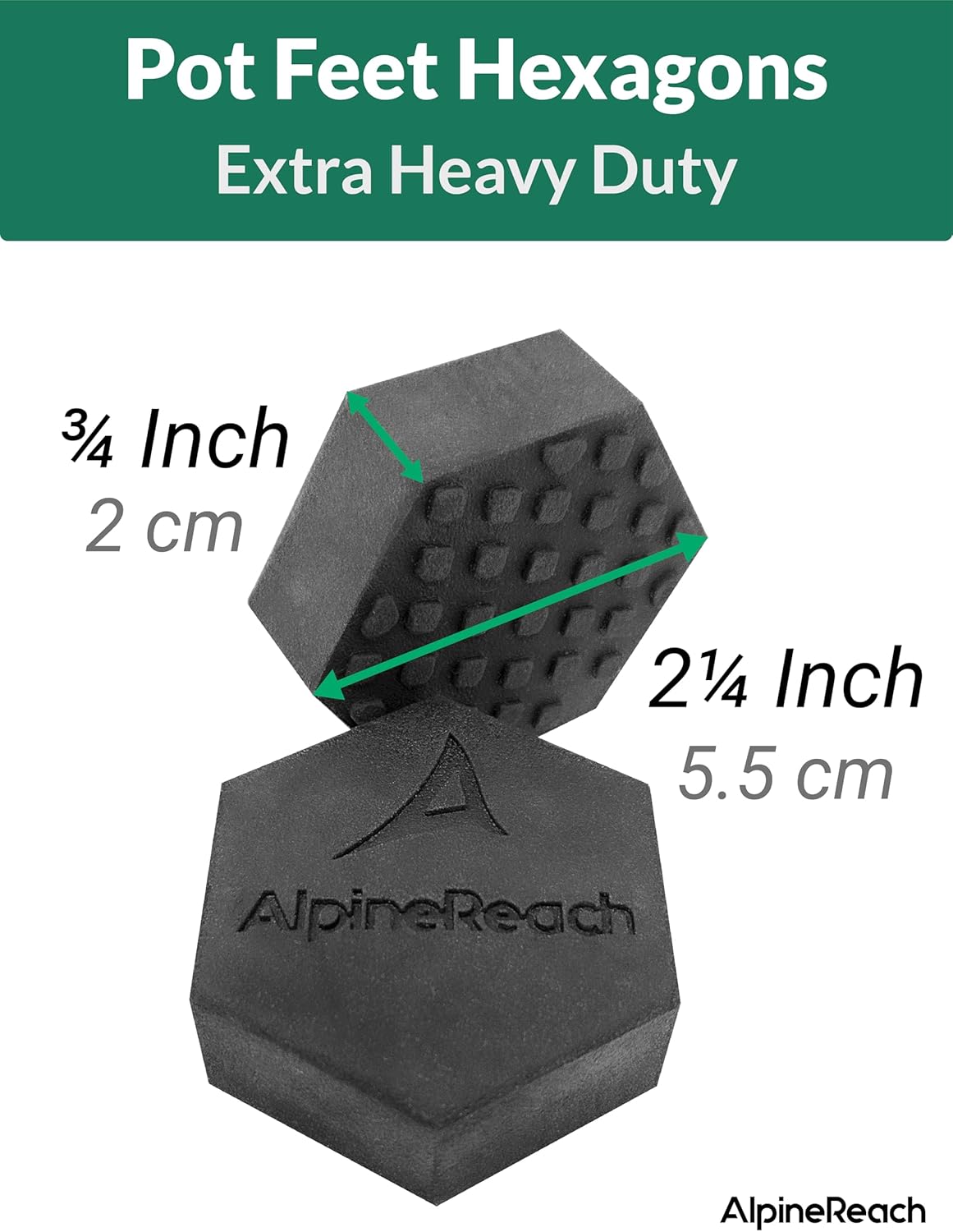 AlpineReach 20 Pack Pot Feet Hexagons & Adhesive Pads - AlpineReach
